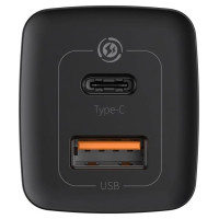 Baseus GaN2 Lite fast charger 65W USB / USB Type C Quick Charge 3.0 Power Delivery (gallium nitride) black (CCGAN2L-B01)