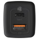 Baseus GaN2 Lite fast charger 65W USB / USB Type C Quick Charge 3.0 Power Delivery (gallium nitride) black (CCGAN2L-B01)