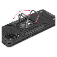 Wozinsky Ring Armor Case Kickstand Tough Rugged Cover for Samsung Galaxy A42 5G red