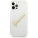 Guess GUHCP12LKTRSVGO iPhone 12 Pro Max 6.7" Transparent hardcase Vintage Script Gold
