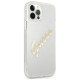 Guess GUHCP12LKTRSVGO iPhone 12 Pro Max 6.7" Transparent hardcase Vintage Script Gold