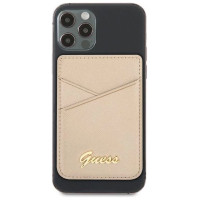 Guess Wallet Card Slot GUWMSSASLGO MagSafe Saffiano gold/gold