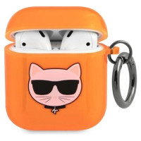 Karl Lagerfeld KLA2UCHFO AirPods cover pomarańczowy/orange Choupette