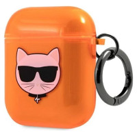Karl Lagerfeld KLA2UCHFO AirPods cover pomarańczowy/orange Choupette