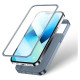 Joyroom 360 Full Case front and back cover for iPhone 13 + tempered glass screen protector grey (JR-BP927 tranish)