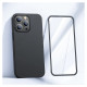 Joyroom 360 Full Case front and back cover for iPhone 13 Pro + tempered glass screen protector black (JR-BP935 black)