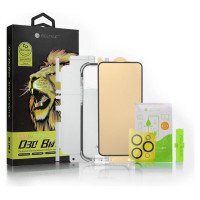 Bestsuit 6in1 set for iPhone 13 mini case / tempered glass flexi / back housing protector film / camera lens tempered glass / cloths / aplicator (D30 Buffer)