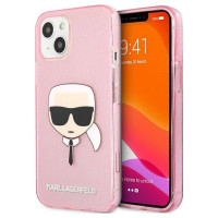 Karl Lagerfeld KLHCP13SKHTUGLP iPhone 13 mini 5,4" różowy/pink hardcase Glitter Karl's Head