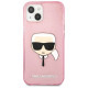 Karl Lagerfeld KLHCP13SKHTUGLP iPhone 13 mini 5,4" różowy/pink hardcase Glitter Karl's Head