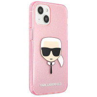 Karl Lagerfeld KLHCP13SKHTUGLP iPhone 13 mini 5,4" różowy/pink hardcase Glitter Karl's Head