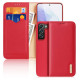 Dux Ducis Hivo Leather Flip Cover Genuine Leather Wallet For Cards And Documents Samsung Galaxy S22 + (S22 Plus) Red