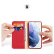 Dux Ducis Hivo Leather Flip Cover Genuine Leather Wallet For Cards And Documents Samsung Galaxy S22 + (S22 Plus) Red