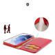 Dux Ducis Hivo Leather Flip Cover Genuine Leather Wallet For Cards And Documents Samsung Galaxy S22 + (S22 Plus) Red
