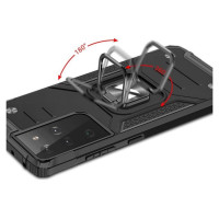 Wozinsky Ring Armor tough hybrid case cover + magnetic holder for Samsung Galaxy S22 Ultra black