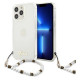 Guess GUHCP13LKPSWH iPhone 13 Pro / 13 6.1" Transparent Hardcase White Pearl
