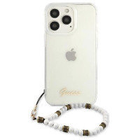 Guess GUHCP13LKPSWH iPhone 13 Pro / 13 6.1" Transparent Hardcase White Pearl
