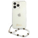 Guess GUHCP13LKPSWH iPhone 13 Pro / 13 6.1" Transparent Hardcase White Pearl
