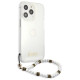 Guess GUHCP13LKPSWH iPhone 13 Pro / 13 6.1" Transparent Hardcase White Pearl