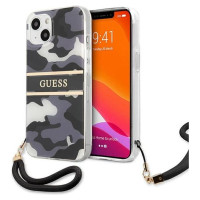 Guess GUHCP13MKCABBK iPhone 13 6.1" black/black hardcase Camo Strap Collection