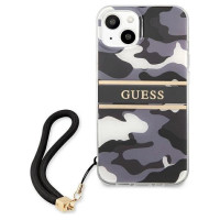Guess GUHCP13MKCABBK iPhone 13 6.1" black/black hardcase Camo Strap Collection