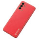 Dux Ducis Yolo elegant cover made of ecological leather for Samsung Galaxy A13 5G red