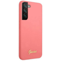 Guess GUHCS22MLSLMGFU S22+ S906 fuchsia/fuchsia hardcase Silicone Script Metal Logo