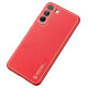 Dux Ducis Yolo elegant cover made of ecological leather for Samsung Galaxy S22 + (S22 Plus) red