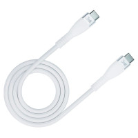 3Mk Protection 3MK HyperSilicone Cable USB-C / USB-C white cable 1m 60W 3A