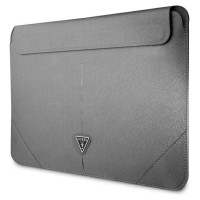 Guess Saffiano Triangle Logo case for a 14" laptop - silver