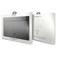 Guess Saffiano Triangle Logo case for a 14" laptop - silver