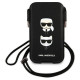 Karl Lagerfeld Torebka KLHCP12MOPHKCK 6,1" czarny/black hardcase Saffiano Ikonik Karl&Choupette Head