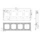 Sonoff Quadruple Mounting Frame for Installing M5-80 Wall Switches