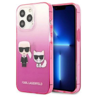 Karl Lagerfeld KLHCP13LTGKCP iPhone 13 Pro / 13 6,1" hardcase różowy/pink Gradient Ikonik Karl & Choupette