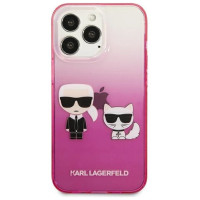 Karl Lagerfeld KLHCP13LTGKCP iPhone 13 Pro / 13 6,1" hardcase różowy/pink Gradient Ikonik Karl & Choupette
