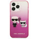Karl Lagerfeld KLHCP13LTGKCP iPhone 13 Pro / 13 6,1" hardcase różowy/pink Gradient Ikonik Karl & Choupette