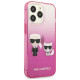 Karl Lagerfeld KLHCP13LTGKCP iPhone 13 Pro / 13 6,1" hardcase różowy/pink Gradient Ikonik Karl & Choupette