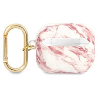 Guess GUA3HCHMAP AirPods 3 cover pink/pink Marble Strap Collection