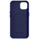 Icarer Litchi Premium Leather Case iPhone 14 Plus Magnetic Leather Case with MagSafe Dark Blue (WMI14220711-DB)