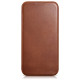 Icarer CE Oil Wax Premium Leather Folio Case iPhone 14 Plus magnetic flip case MagSafe brown (AKI14220707-BN)