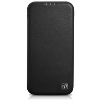 Icarer CE Premium Leather Folio Case iPhone 14 Plus Magnetic Flip Leather Folio Case MagSafe black (WMI14220715-BK)