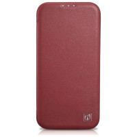 Icarer CE Premium Leather Folio Case iPhone 14 Plus Magnetic Flip Leather Folio Case MagSafe Red (WMI14220715-RD)