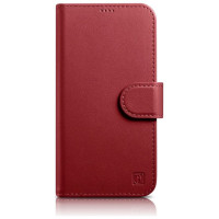 Icarer Wallet Case 2in1 Cover iPhone 14 Pro Max Leather Flip Cover Anti-RFID Red (WMI14220728-RD)