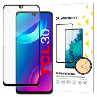 Wozinsky super durable Full Glue tempered glass full screen with Case Friendly TCL 30 black frame