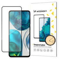Wozinsky Super Durable Full Glue Full Screen Tempered Glass with Frame Case Friendly Motorola Moto G52 Black