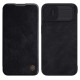 Nillkin Qin Leather Pro Case iPhone 14 Plus Camera Cover Holster Cover Flip Case Black