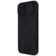 Nillkin Qin Leather Pro Case iPhone 14 Plus Camera Cover Holster Cover Flip Case Black