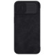 Nillkin Qin Leather Pro Case iPhone 14 Plus Camera Cover Holster Cover Flip Case Black