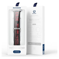 Dux Ducis Strap (Outdoor Version) Apple Watch Ultra Strap, SE, 9, 8, 7, 6, 5, 4, 3, 2, 1 (49, 45, 44, 42 mm) Nylon Band Bracelet Black and Red