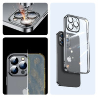 Joyroom 14Q Case case for iPhone 14 Plus case cover with metallic frame black (JR-14Q3-black)