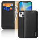 Dux Ducis Hivo Leather Flip Cover Genuine Leather Wallet for Cards and Documents iPhone 14 Plus Black